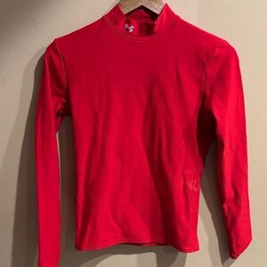 Under Armour Warm Gear Red Long Sleeve Tee